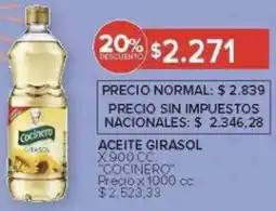 Carrefour Cocinero aceite girasol oferta