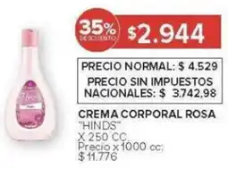 Carrefour Hinds crema corporal rosa oferta