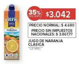 Carrefour Citric jugo de naranja clasica oferta