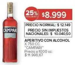Carrefour Campari aperitivo con alcohol oferta