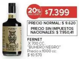 Carrefour Buhero negro fernet oferta