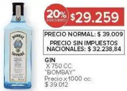 Carrefour Bombay gin oferta