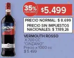 Carrefour Cinzano vermouth rosso oferta
