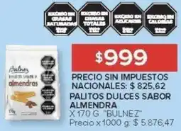 Carrefour Bulnez palitos dulces sabor almendra oferta