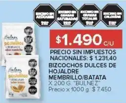 Carrefour Bulnez bizcochos dulces de hojaldre membrillo/batata oferta