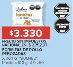 Carrefour Bulnez formitas de pollo rebozadas oferta