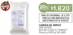 Carrefour Kapac harina de arroz sin guten bolsa oferta