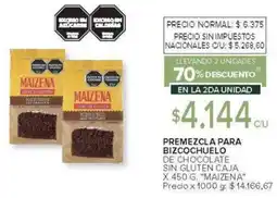 Carrefour Maizena premezcla para bizcochuelo de chocolate sin gluten caja oferta