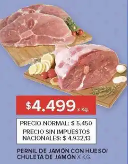 Carrefour Pernil de jamón con hue so/ chuleta de jamón oferta