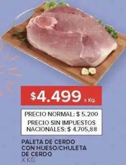 Carrefour Paleta de cerdo con hueso/chuleta de cerdo oferta