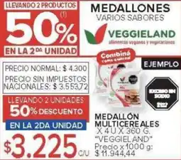 Carrefour Veggiel and medallón multicereales oferta