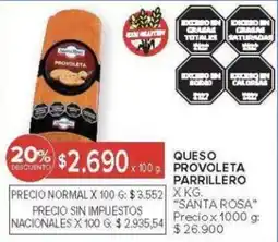 Carrefour Santa rosa provoleta parrillero oferta