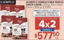 Carrefour Pet's class alimento húmedo para perros sabor carne oferta
