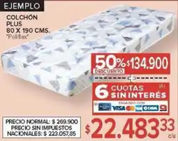 Carrefour Colchón plus poliflex oferta