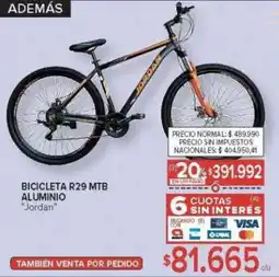 Carrefour Jordan bicicleta r29 mtb aluminio oferta