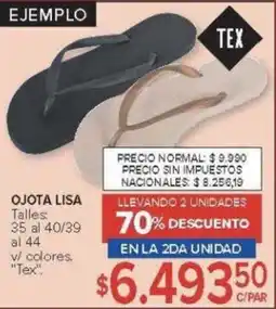 Carrefour Tex ojota lisa oferta