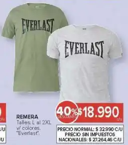 Carrefour Everlast remera oferta