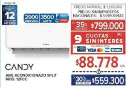 Carrefour Candy aire acondicionado split oferta