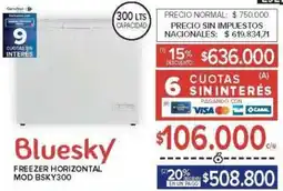 Carrefour Bluesky freezer horizontal oferta