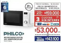 Carrefour Philco microondas digital oferta