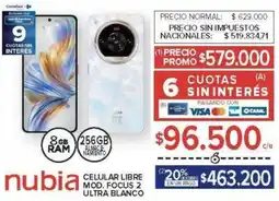 Carrefour Nubia celular libre ultra blanco oferta