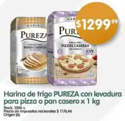 Supermercados Buenos Días Pureza harina de trigo con levadura para pizza o pan casero oferta