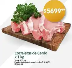 Supermercados Buenos Días Costeletas de cerdo oferta