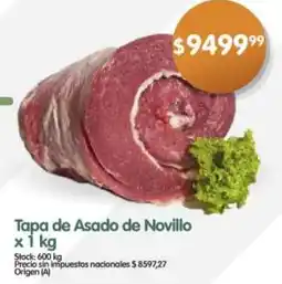Supermercados Buenos Días Tapa de asado de novillo oferta
