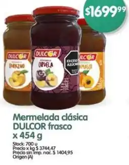 Supermercados Buenos Días Dulcor frasco mermelada clásica oferta