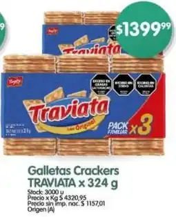 Supermercados Buenos Días Traviata galletas crackers oferta