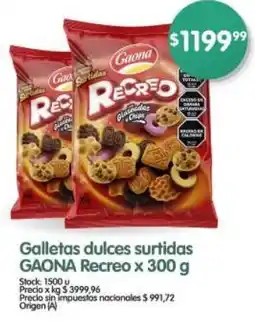 Supermercados Buenos Días Gaona galletas dulces surtidas recreo oferta