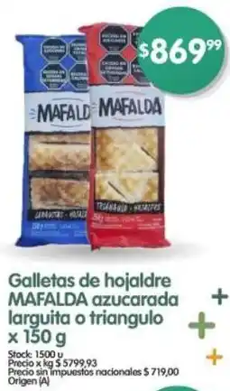 Supermercados Buenos Días Mafalda galletas de hojaldre azucarada larguita o triangulo oferta