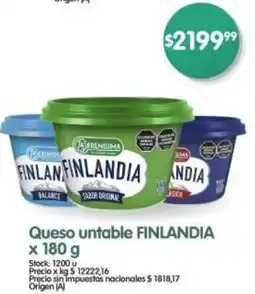 Supermercados Buenos Días Finlandia queso untable oferta