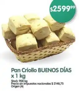 Supermercados Buenos Días Buenos días pan criollo oferta