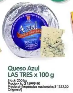 Supermercados Buenos Días Las tres queso azul oferta