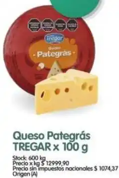 Supermercados Buenos Días Tregar queso pategrás oferta