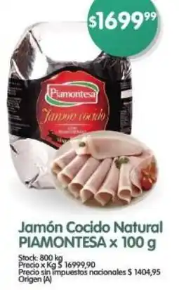 Supermercados Buenos Días Piamontesa jamón cocido natural oferta