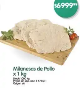 Supermercados Buenos Días Milanesas de pollo oferta