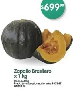 Supermercados Buenos Días Zapallo brasilero oferta