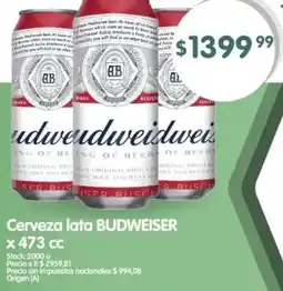 Supermercados Buenos Días Budweiser cerveza lata oferta