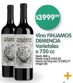 Supermercados Buenos Días Finjamos vino demencia varietales oferta