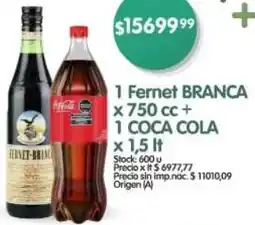 Supermercados Buenos Días Branca 1 fernet oferta