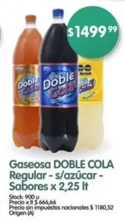 Supermercados Buenos Días Doble cola gaseosa regular-s/azúcar - sabores oferta
