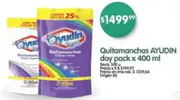 Supermercados Buenos Días Ayudin quitamanchas doy pack oferta