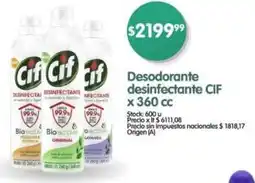 Supermercados Buenos Días Cif desodorante desinfectante oferta