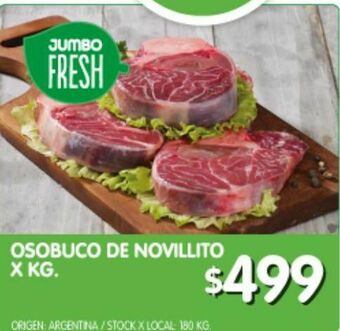 Jumbo Osobuco de novillito x kg oferta