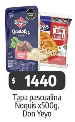 Autoservicio Capo Don Yeyo tapa pascualina oferta