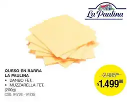 Atomo Conviene La paulina queso en barra oferta