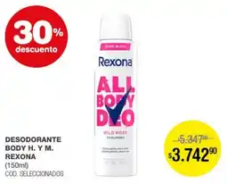 Atomo Conviene Rexona desodorante body h. y m. oferta