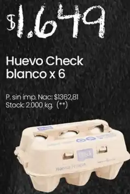 Changomas Huevo check blanco oferta